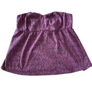 Women's Plus Torrid Strapless Tube Top, Purple/Black, Size 2